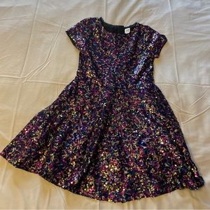 Gap Multi-Color Sequin Dress - medium
